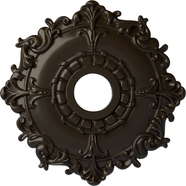 Ekena Millwork Riley Ceiling Medallion (Fits Canopies up to 4 5/8"), 18"OD x 3 1/2"ID x 1 1/2"P, Stone Hearth CM18RLSHF - main
